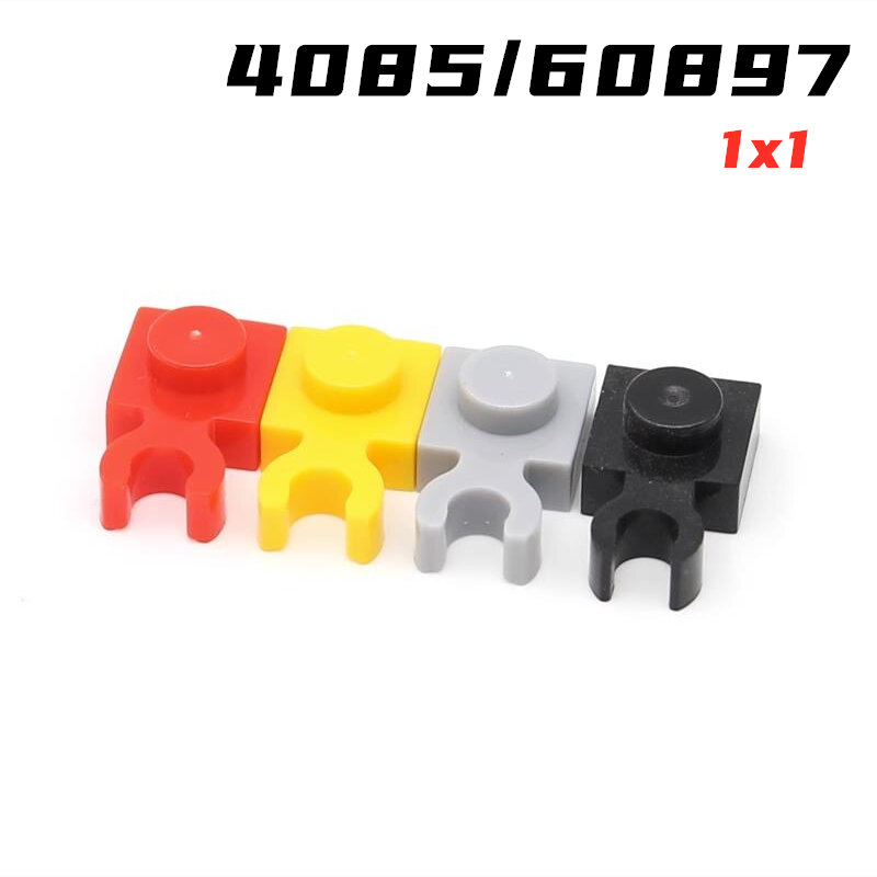 虹豚moc部品4085 60897プレート特殊な1 × 1クリップ垂直互換レンガdiyビルディングブロック粒子と子供のおもちゃ