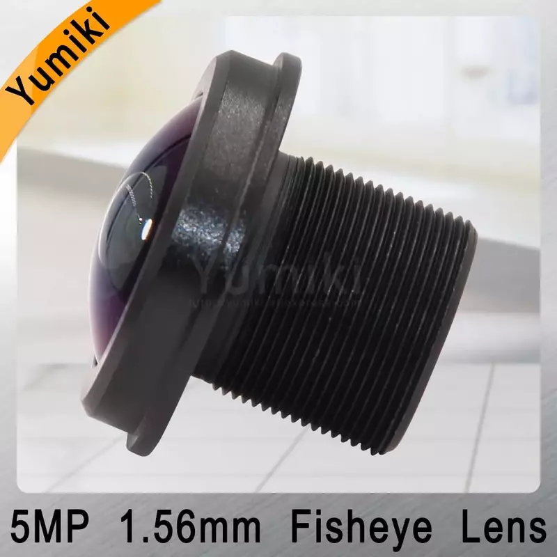 Yumiki-lente CCTV de 5MP, 1,56mm, M12 * 0,5, 1/2.5 ", ojo de pez, 360 grados, para cámara de seguridad CCTV, 1080P, IP