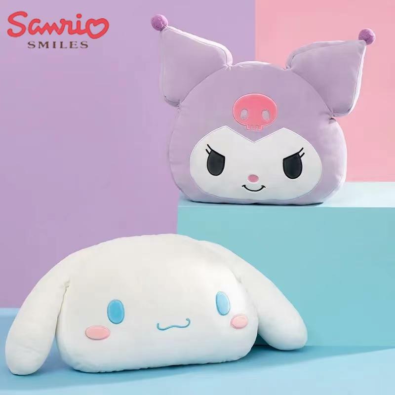 Sanrio Kuromi Plush Pillow Cinnamoroll Cartoon Soft Sofa Waist Pillow Cute Car Throw Pillow Anime Gaming Cushion Girl Gift