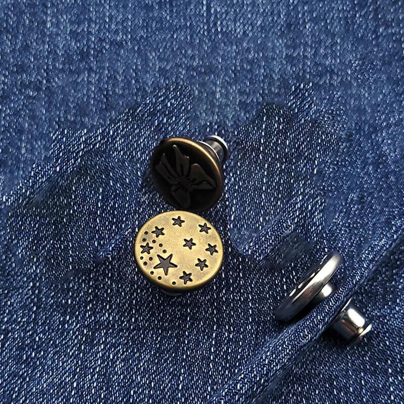 1Pc Jeans Waist Buttons Nail No Sewing Adjustable Waist Detachable Waist Pants Accessory Clothing Extenders Button S W8A9