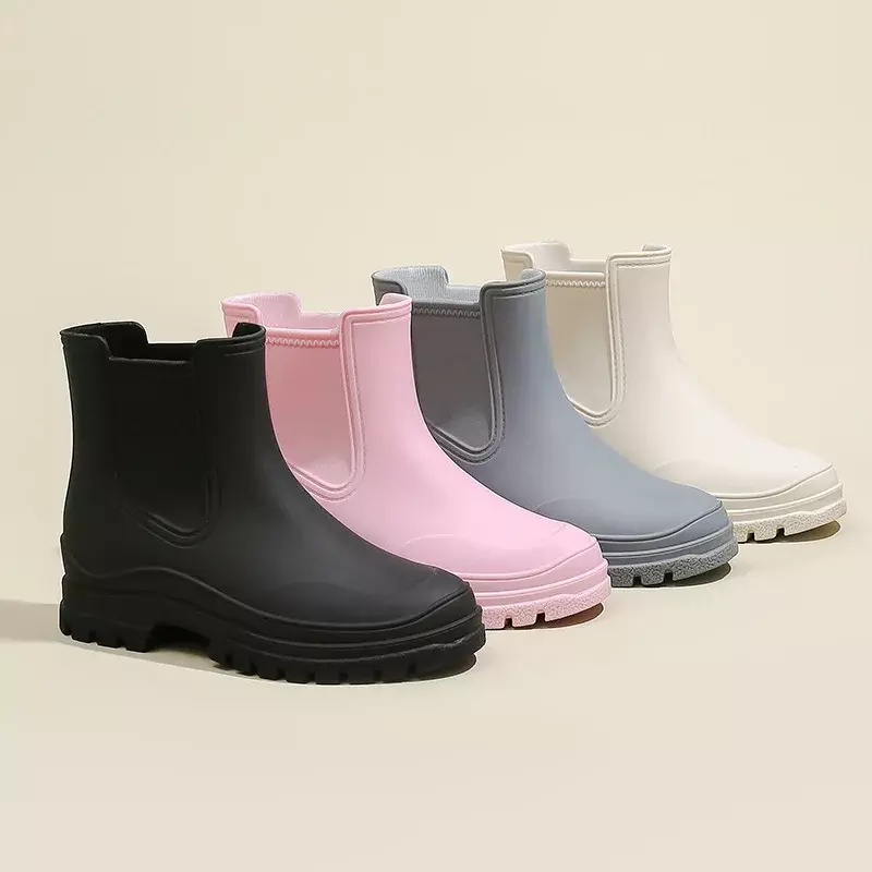 Stivali da pioggia donna scarpe in gomma isolate impermeabili Lady Garden Galoshes Chelsea Boot Ladies Fishing Water Shoe Botas Para Lluvia