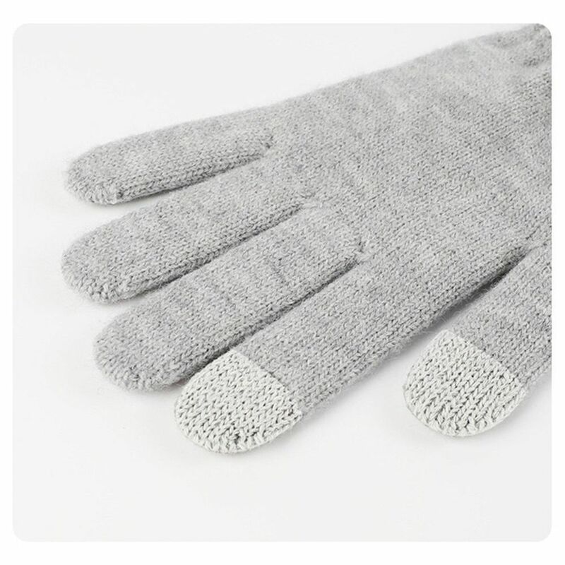 Conjunto de guantes 3 en 1 para pantalla táctil, gorro, bufanda, suave, informal, cálido, para clima frío, Invierno