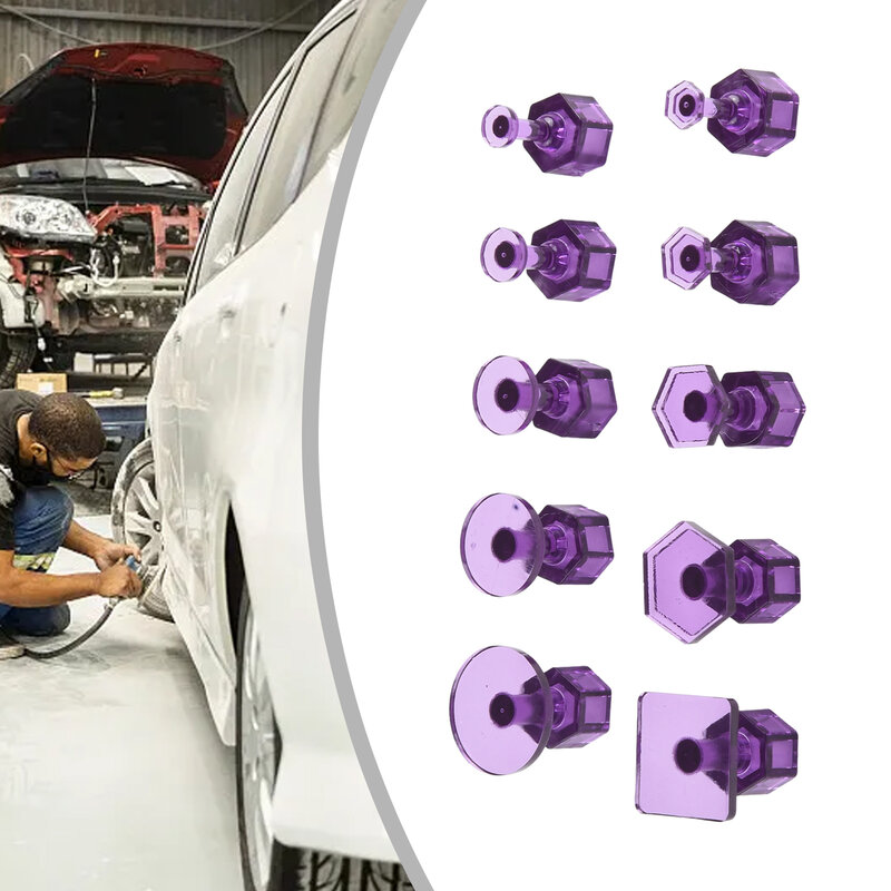 Set tablet penarik penyok-28 buah nilon ungu, baru, kualitas tinggi, untuk perbaikan penyok mobil cepat dan mudah