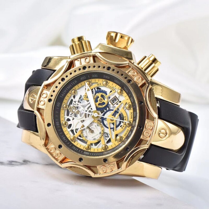 Relógio Quartz de Luxo Masculino, Premium Stainless Steel Strap, Impermeável, Negócios, Casual, Designer