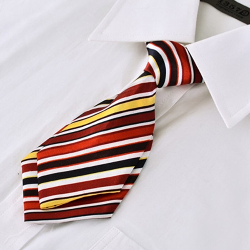 Teens Students Shirt Necktie Women Double Layer Color Uniform Detachable Collars Removable Ties Costume Accessories