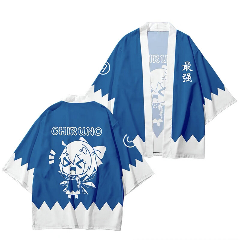 Kaus Kimono 3d TouHou Project Gambar Cetak Anime Jepang Kostum Cosplay Jubah Atasan Lengan Tujuh Titik Wanita Pria Jaket Kardigan Uniseks