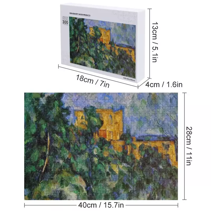 Chateau noir paul cezanne artwork drawing Jigsaw Puzzle Personalized Toy Wood Adults With Personalized Photo Wooden Name Puzzle