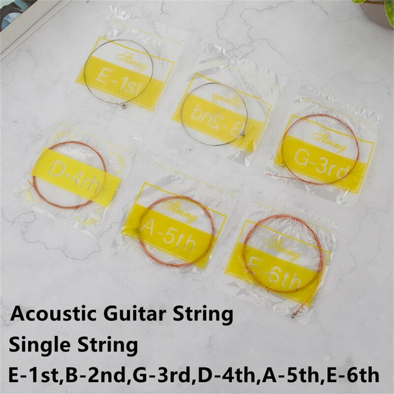 E-1st To E-6th Strings For Acoustic Guitar Steel Core Nickel-plated Ball-end Exceptional Tone Guitar Accessories