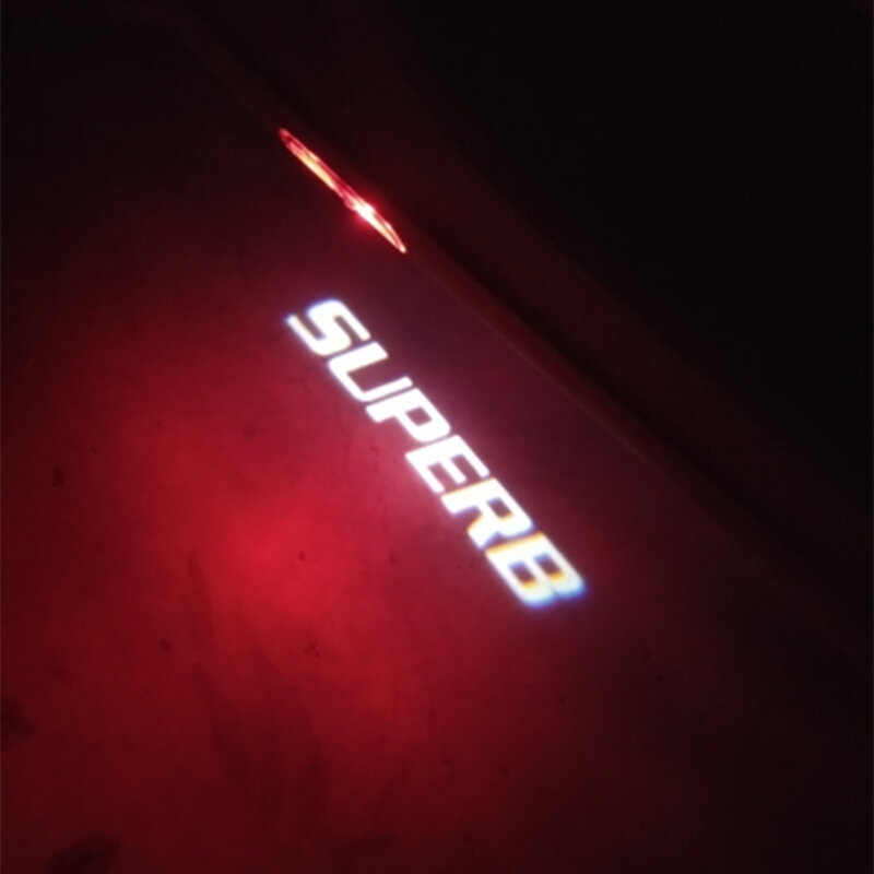 2X LED drzwi samochodu cień duch projektor do Logo dla Skoda Superb B6 B8 3V 3T 2006-2008 2009-2018 2019 2020 projektor Led lampa