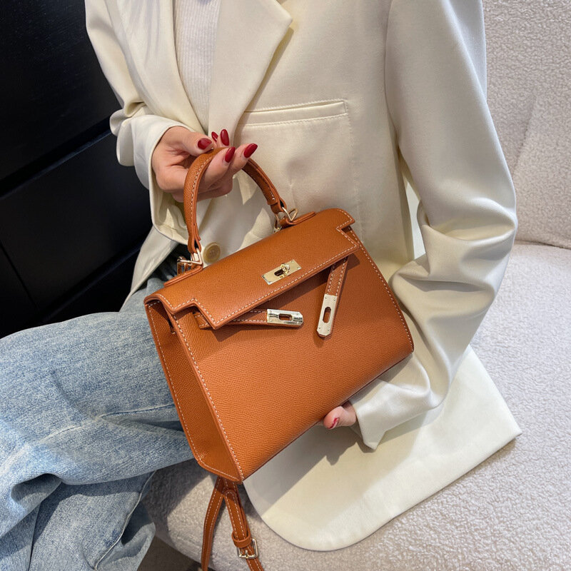 Ladies bags small bag new fashionable winter textured women's bag simple shoulder bag fashionable all-match crossbody bag