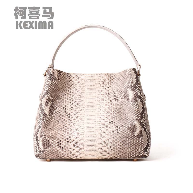 Keximayuanyuan-cobra pele bolsa para as mulheres, bolsa de ombro único, moda, novo design