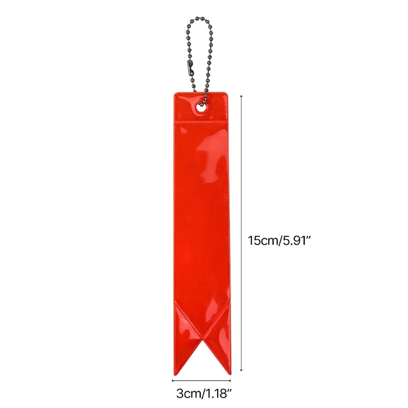 Veiligheidsreflector met kettingen Ster reflecterende sleutelhanger PVC reflecterende hanger