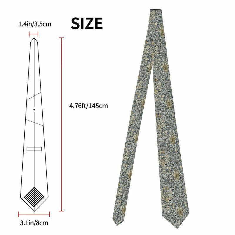 Classic William Morris Snakeshead Pattern Necktie for Men Customized Silk Vintage Textile Wedding Tie