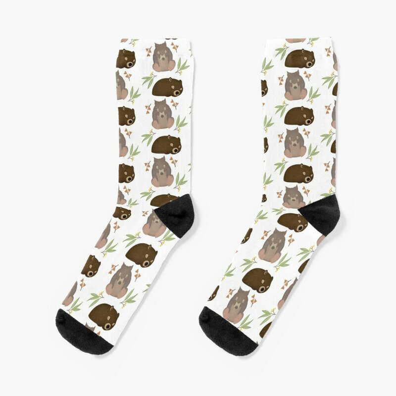 Sleepy Wombats-Calcetines deportivos para hombre y mujer, medias de diseñador, novedad
