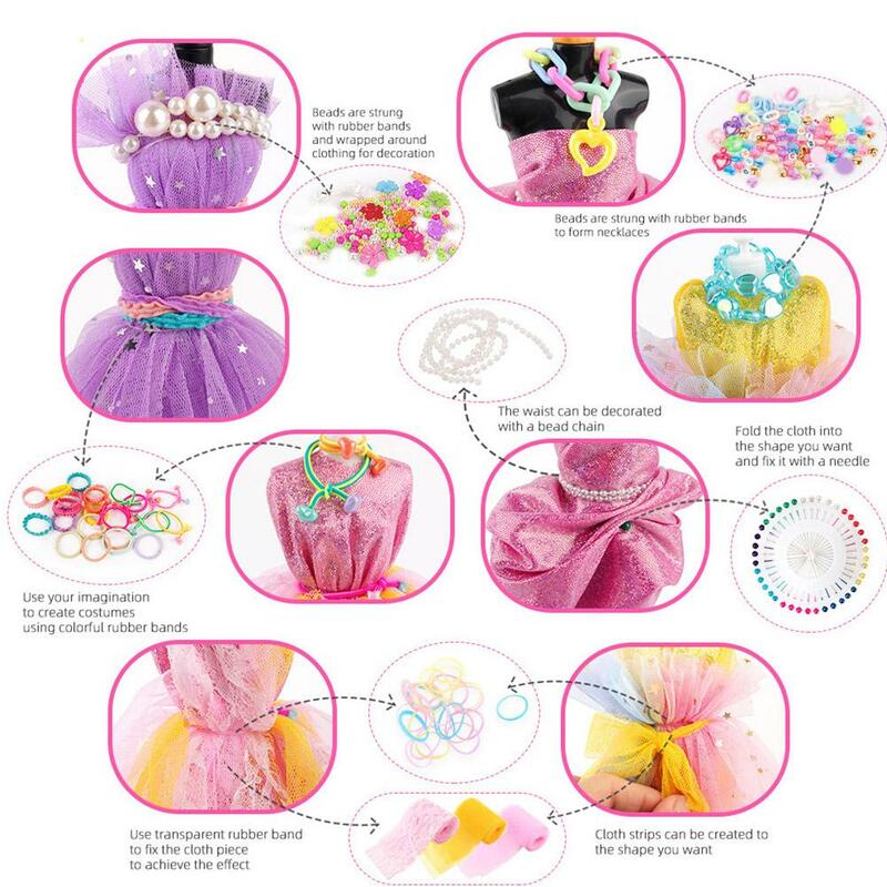 子供服デザインの縫製セット,女の子のトップ,創造的な生産,おもちゃ,6〜12歳