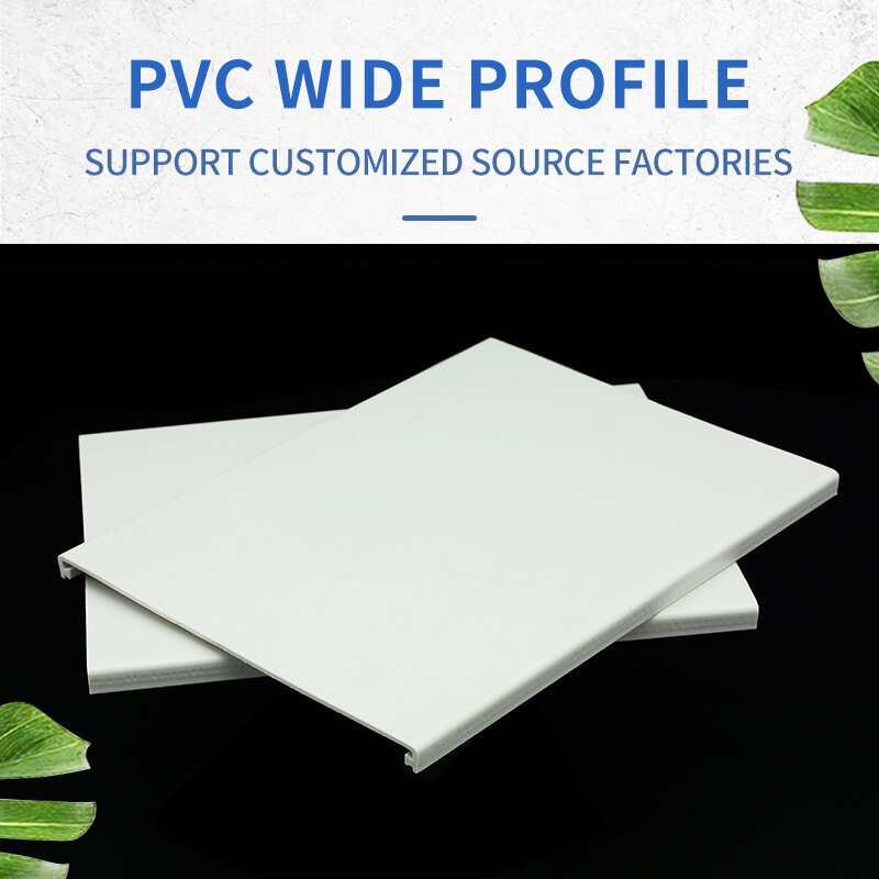 Gorąca sprzedaż pcv z tworzywa sztucznego szeroki elastyczny profil może spersonalizować kolorowe Panel sufitowy pcw