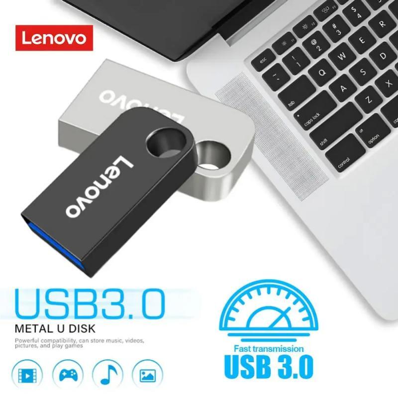 Lenovo-Mini clé USB étanche, transmission de données haute vitesse, disque flash, mémoire, 2 To, 1 To, 512 Go, USB 3.0