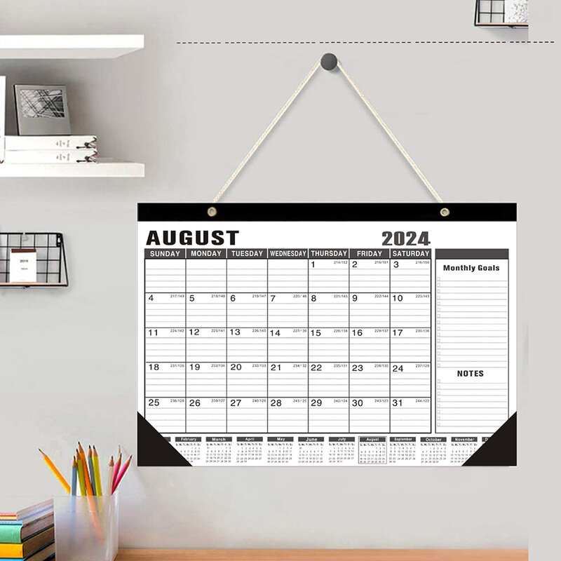 2020-2021 Jahr Kalender 18 monatliches Home Office Organisation Dekoration mit hängenden Haken Wandkalender dicken Papier Zeitplan