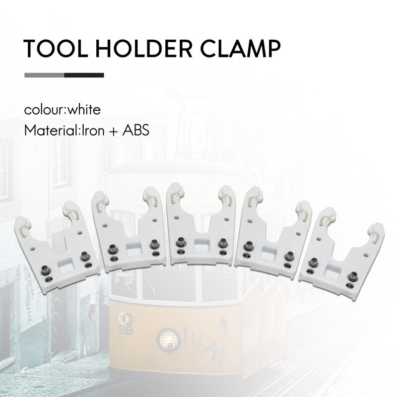 Abrazadera de soporte de herramientas ISO30, garra de goma a prueba de llama de hierro + ABS, 5 unidades por lote