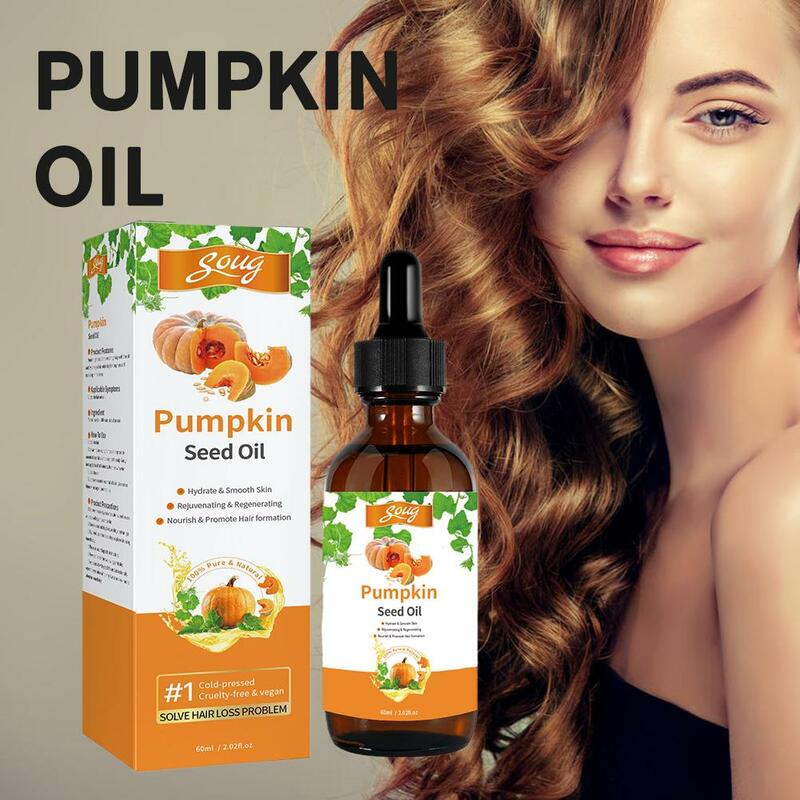 5/3/2/1PC Organic Pumpkin Oil For Hair Anti-Frizz Hair Oil Smoothing Moisture Recovery Hair Oil Natural Organic Pumpkin Seed Oil