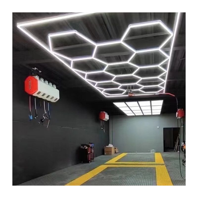 Lampu bengkel Led mobil, peralatan desain profesional Detailing otomatis cuci terowongan mobil Showroom perawatan mobil
