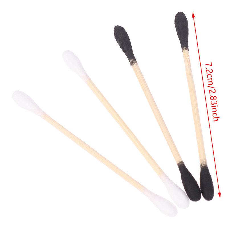 100PCS/Box Double Head Cotton Swab Bamboo Sticks Cotton Swab Disposable Buds Cotton For Beauty Makeup Nose Ears Cleaning