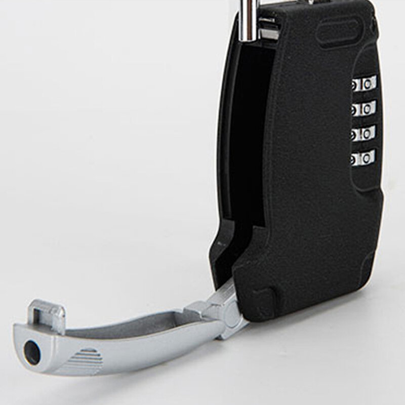 Mini fechadura de chave com porta-chaves Cadeado multifunções, 4 senha de combinação digital, seguro para casa, segurança do escritório