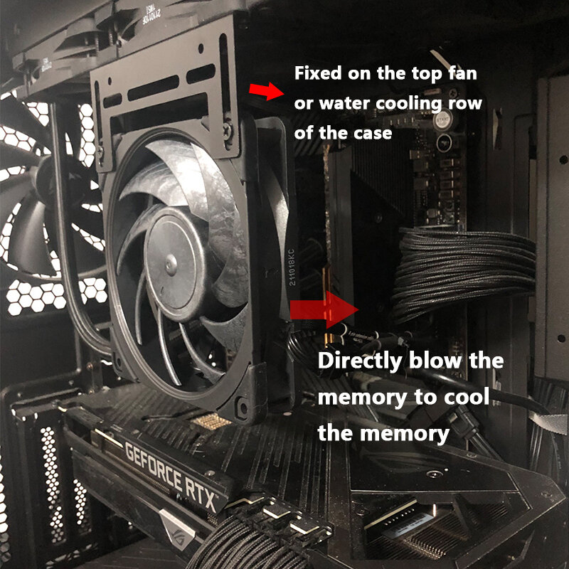Cooling fã suporte para cpu motherboard, disco rígido refrigerador rack, ponte, cartão de memória