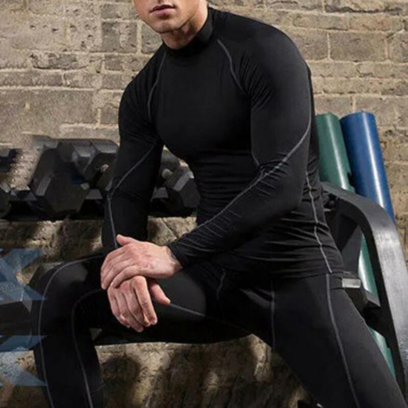 Poliester Spandex męski Top stylowy męski ścianki kompresyjne do ćwiczeń na siłowni sport szybkoschnący modny komfortowy Fitness dla mężczyzn