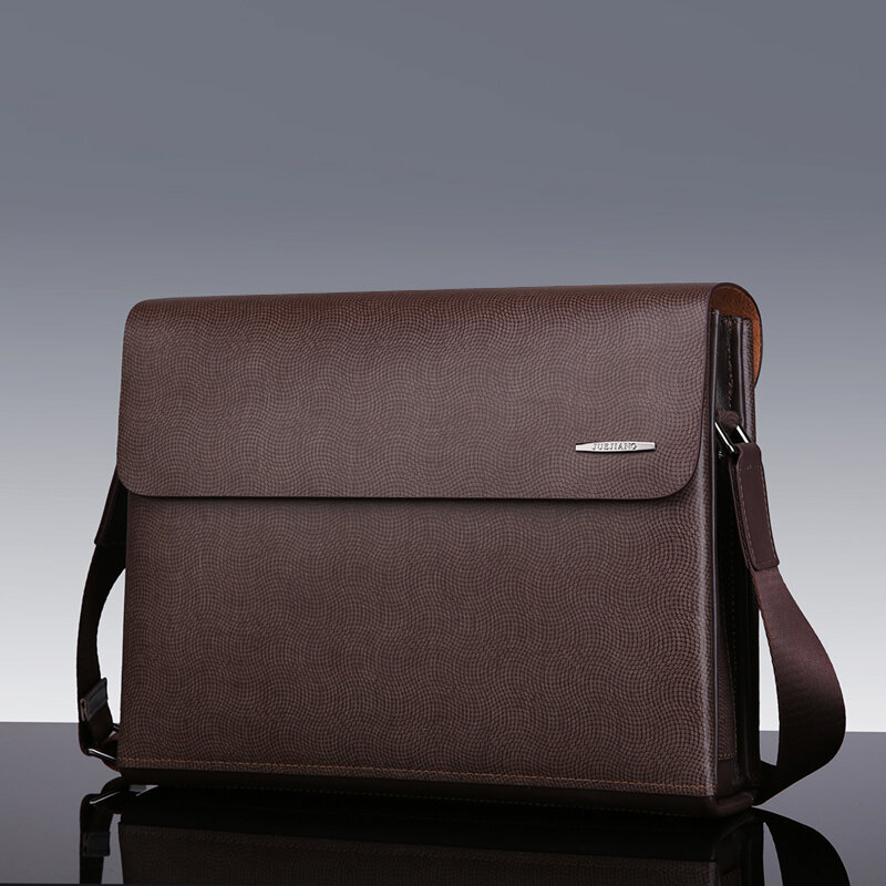 Bolsa de negócios de moda pequena maleta casual bolsa de mensageiro masculina bolsa de ombro de grande capacidade crossbody saco de couro