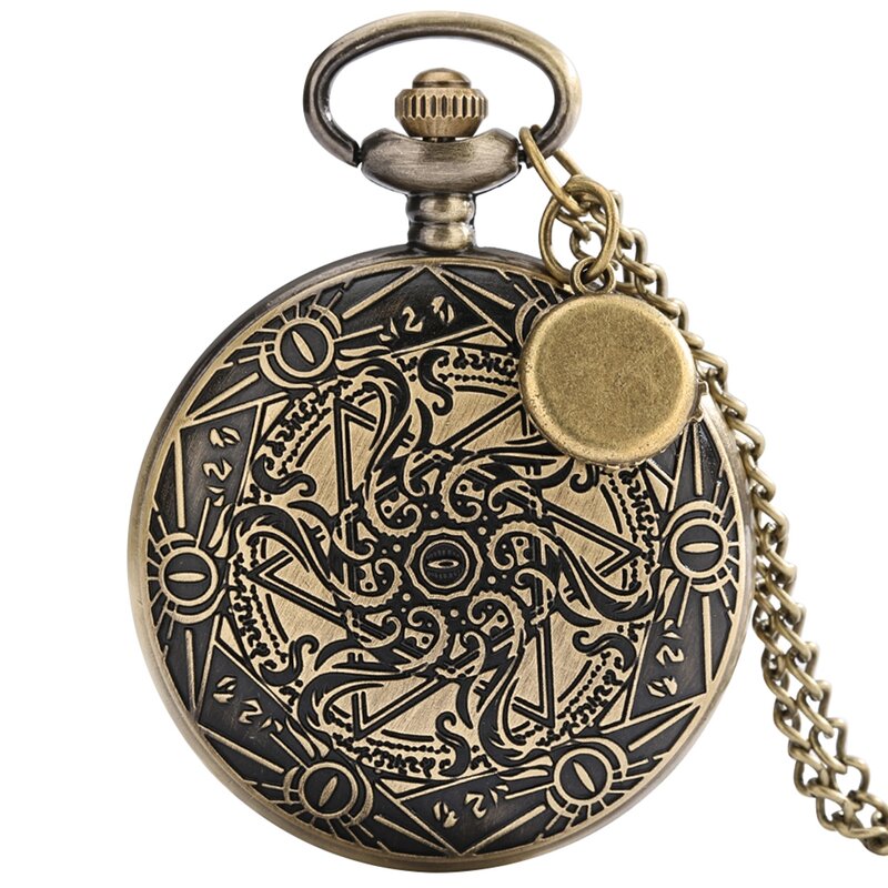 Kreis Getriebe Analog Design Quarz Taschenuhr Steampunk Arabischen Ziffer Halskette Pullover Kette Anhänger Uhr mit Getriebe Zubehör