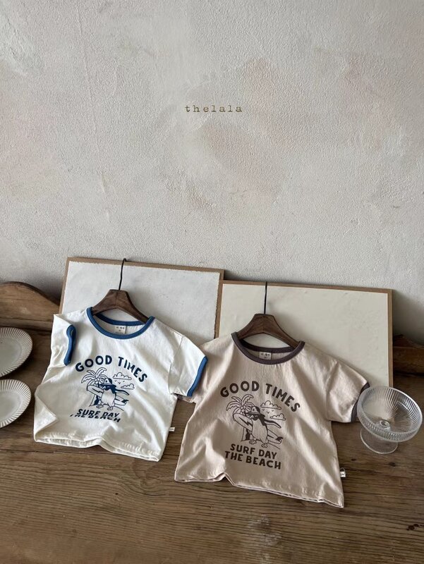 Camiseta de manga corta para niño y niña, ropa informal de algodón con estampado a la moda, novedad de verano 2023