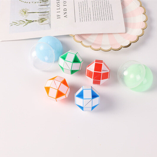 1PCS 24 Section Funny Amazing Magic Cube Ruler Puzzle Surprise Egg Capsule Egg Ball Children Educational Toys Random Delivery