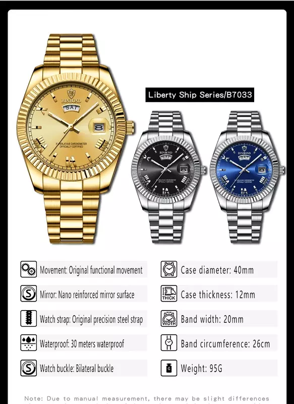 Binbang 0733 Water Ghost rzymski zegarek cyfrowy męski nie mechaniczny zegarek kwarcowy wodoodporny modny zegarek męski w stylu naturalnego drewna