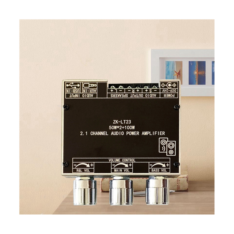 ZK-LT23 5.1 Плата усилителя мощности Bluetooth 50 Вт, 2,1 канальная Плата усилителя с защитой от короткого замыкания для звуковой коробки