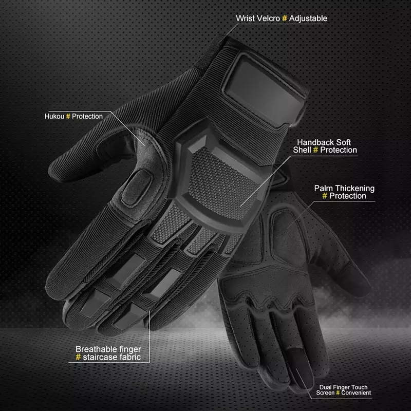 PHMAX Outdoor Tactical Gloves Ski Gloves Winter Warm Windproof Waterproof Touch-Screen Fleece Non-slip Winter Cycling Glove