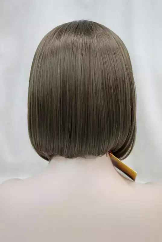 Kobiety krótka brązowa proste panie codziennie 3/4 półperuka peruka do Cosplay włosów