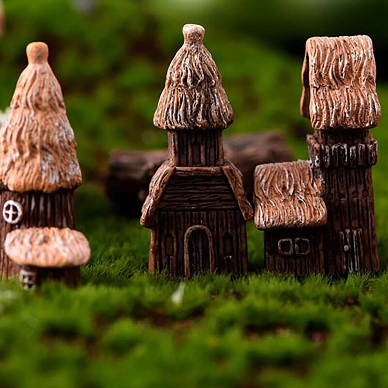 Artigianato castello decorazione della casa ornamenti regalo fai da te figurina pastorale casa in miniatura maglieria decorazione di sfondo