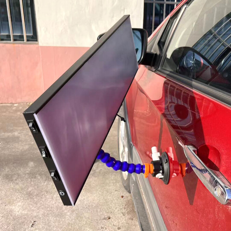 Herramienta de reparación de abolladuras de coche sin pintura, tablero de 3 tiras, 6 LED, 12v