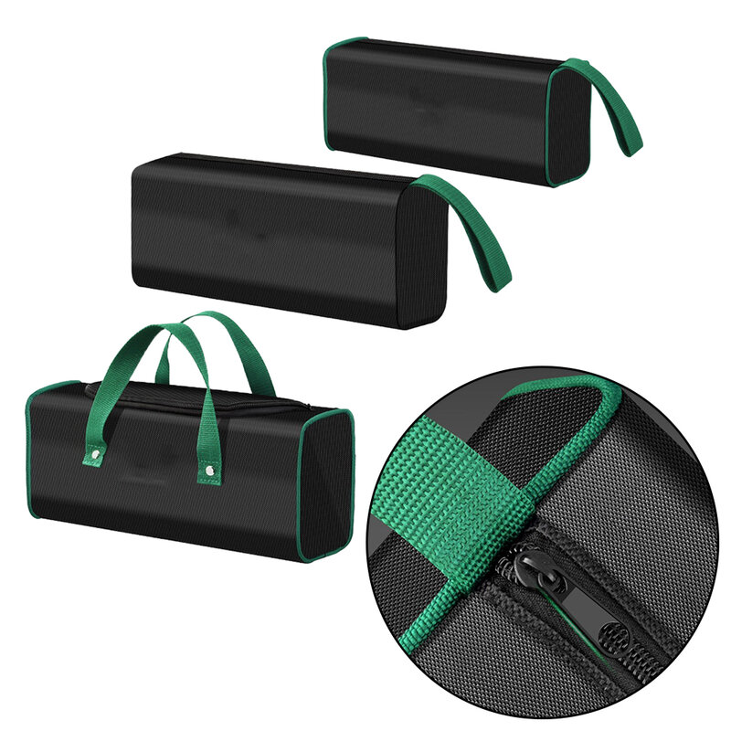 Waterproof Electrician Tool Bag Wear Resistant Oxford Cloth Portable and Spacious Tear resistant Black+Green color