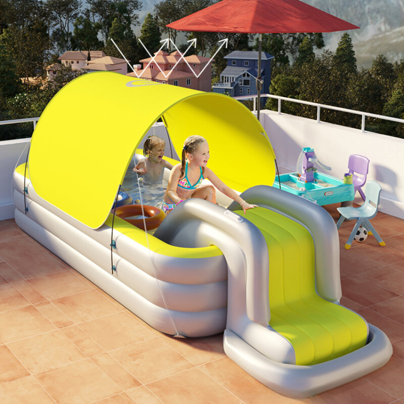Water Slide Inflatable House Birthday Party Pool Kids Inflatable House Small Park Opblaasbare Glijbaan Outdoor Furniture