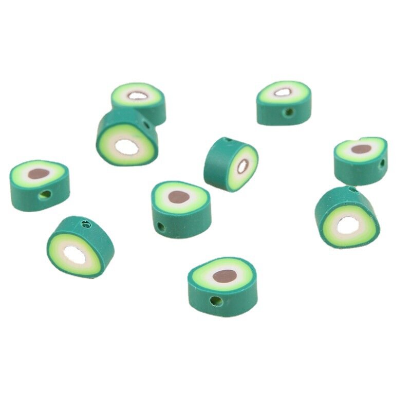 100pcs/bag Clay Jewelry DIY Accessories Green Avocado Clay Bead Handmade Bracelect Necklace Material