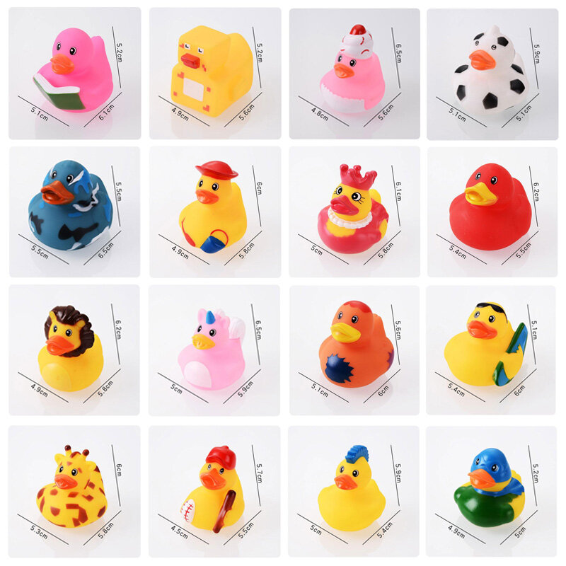 Art Creativity Assortment Rubber Duck Toy Duckies for Kids Bathtub Pool Toys Summer Beach and Pool Activity