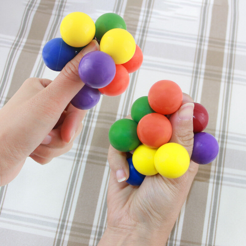 Gulir bola iritasi atom anak-anak mainan pereda stres sensorik hadiah anak-anak autisme bola pijat tangan antistres dewasa