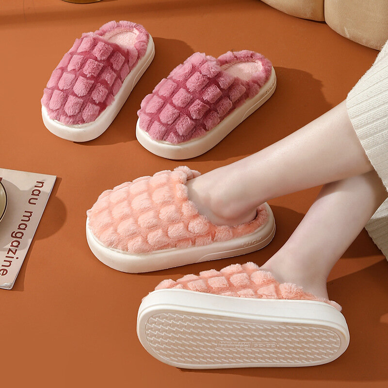 2023 najlepiej sprzedających się zamsz bawełna pantofle dla mężczyzn/kobiet zimowe pantofle do domu z antypoślizgową grubą podeszą
