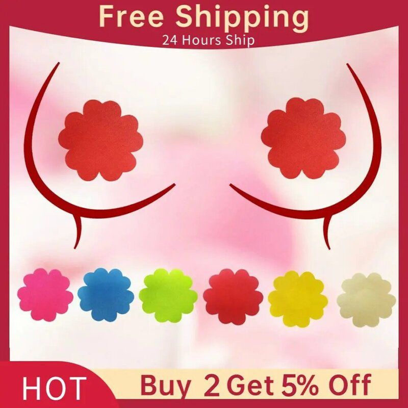 1Pair Invisible Chest Covers Sexy Nipple Cover Intimates Accessories Breast Petals Stickers Sweat-anti Satin Breast Petals