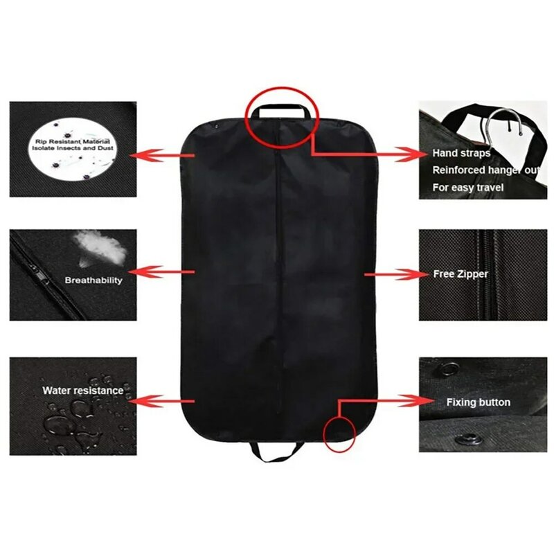 حقيبة غبار محمولة للرجال والنساء ، سهولة تخزين الملابس ، سوداء ، عصرية ، شائعة بين الناس ، BLP01