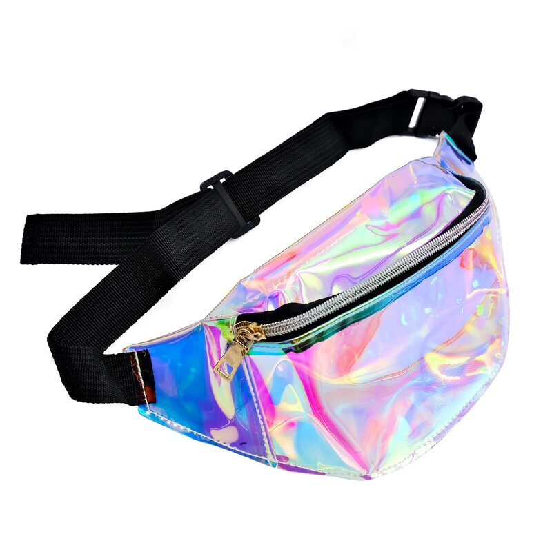 Waist Bag Holographic Laser Transparent Female Chest Bag Shoulder Bag Messenger Bag Waist Mobile Phone Bag Fanny Pack