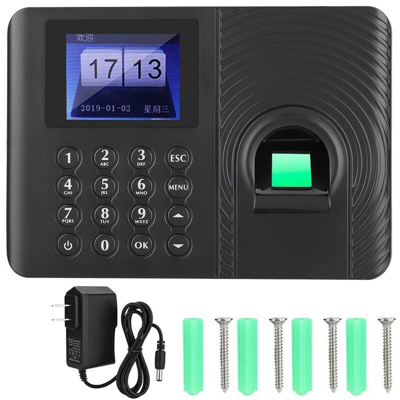 Perekam waktu kehadiran sidik jari, perangkat pengenalan sidik jari biometrik US 110-240V