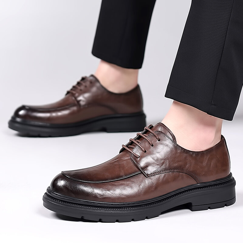Scarpe Casual in vera pelle da donna di alta qualità 2023 scarpe eleganti da lavoro stringate di nuova moda per uomo scarpe da passeggio traspiranti